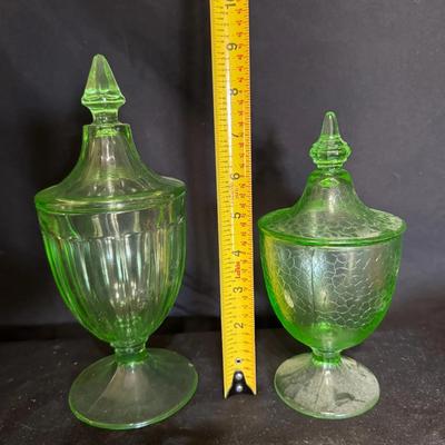 Depression Glass Candy Dishes (Set of 2)