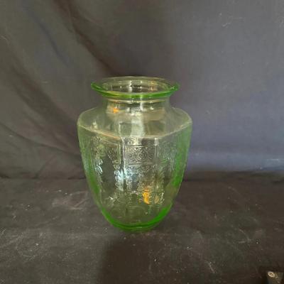 Uranium Glass Flower Vase