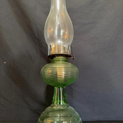 Uranium Glass Oil Lamp