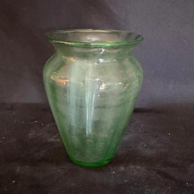 Uranium Glass Flower Vase