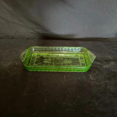 Uranium Glass Trinket Tray