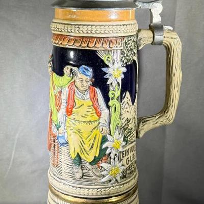Vintage German Stein With Music Box