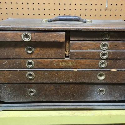 Vintage Tool Chest With Assorted Tools