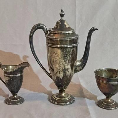 Vintage Wilcox Silver Plate Tea Set With Creamer And Sugar