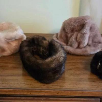 Faux Fur Hats, Headband And Earmuff Lot
