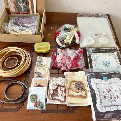 Vintage Needlepoint And Embroidery Lot