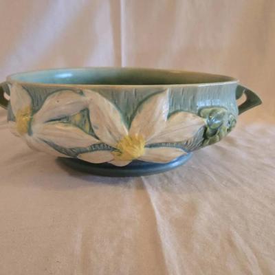 Roseville Pottery Clematis Console Bowl