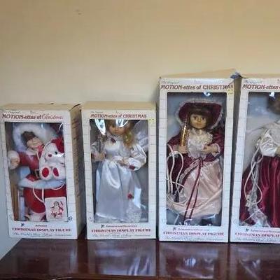 Motion-ettes Of Christmas Animated Display Figures (4pc)