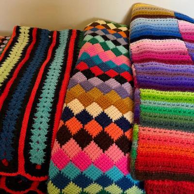Handmade Afghan Blanket Lot 1