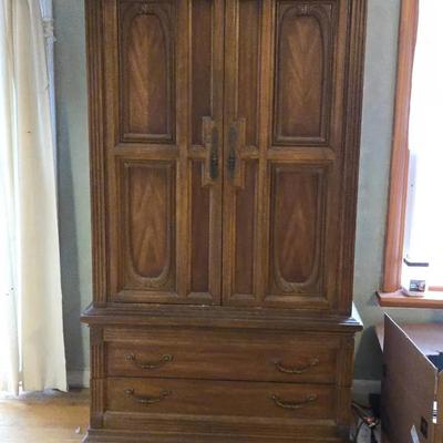 Antique Armoire Converted TV Cabinet