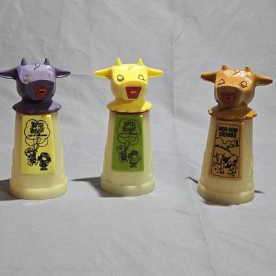 Vintage Whirly Moo Cow Shippy Straw Cup N Creamer