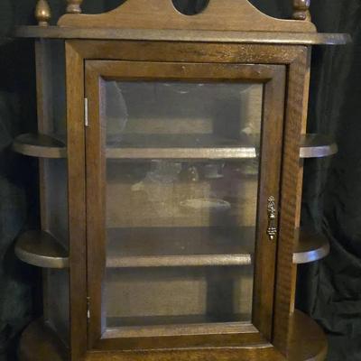 Vintage Wooden Wall Mounted Curio