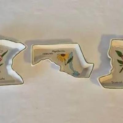 Annie Laura MCM State Ashtrays - Maryland, Minnesota & DC