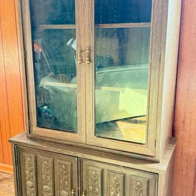 Vintage Wooden Display Cabinet 