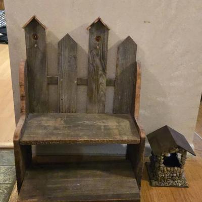 Birdhouse And Birdhouse Bench