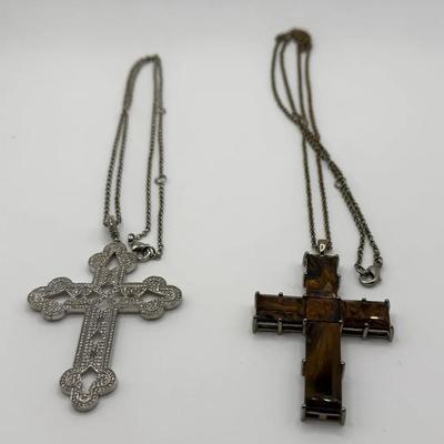 Two Cross Necklaces 