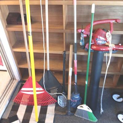 EFF116 Blower & Assorted Yard Tools