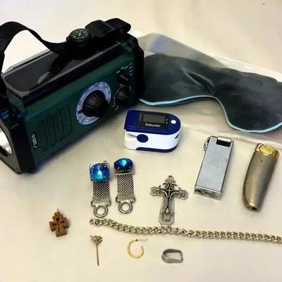 EFF195 Junk Drawer - Emergency Radio, Costume Jewelry, Lighters & More