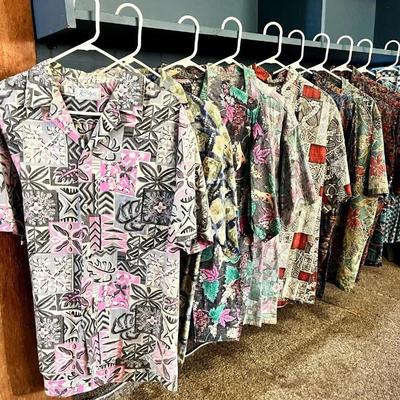 EFF109 1990's Aloha Shirts By Kolekole, Kahala, Kai Nani, Weeds, And American Liberty 
