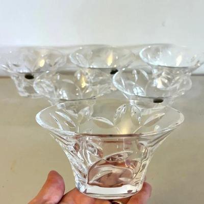 EFF002 Set Of 6 Royal Crystal Rock Italian Crystal Bowls 