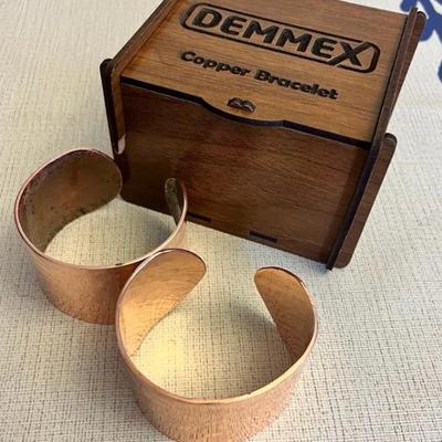 EFF171 Two Demmex Copper Bracelets 