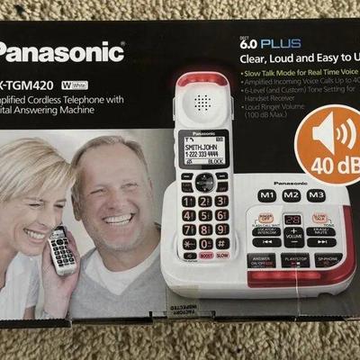 EFF012 - Panasonic KX-TGM420W Amplified Cordless Telephone with Digital Answering Machine
