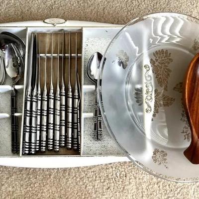 EFF176 Stainless Steel Vintage 60’s/70’s Silverware & Dishes 