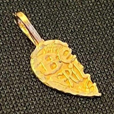 EFF199 14K Gold Half Of A Best Friend Charm 