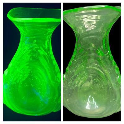 Sale Photo Thumbnail #56: Uranium Art Glass Vase