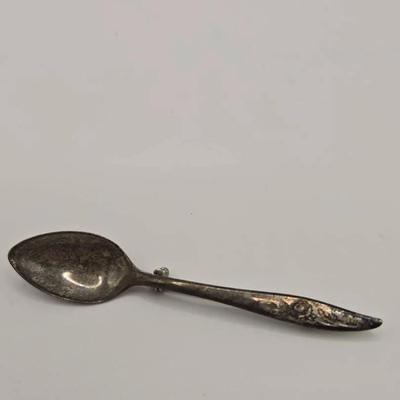 Sterling Silver Spoon Brooch Pin