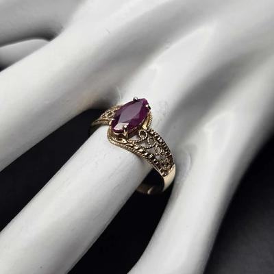 Ruby Marquis 10k Ring