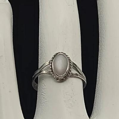 Opal 925 ABM Stamped Ring Size 5
