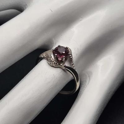 Sterling Ruby Ring Size 7