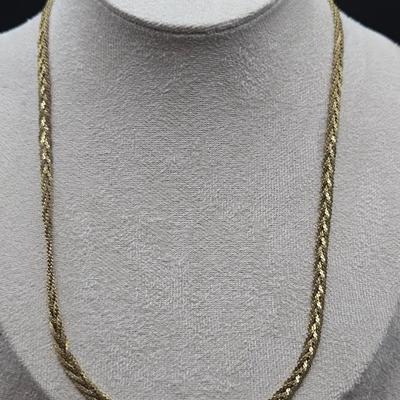 1/20 12k GF Braided Gold Necklace 18"