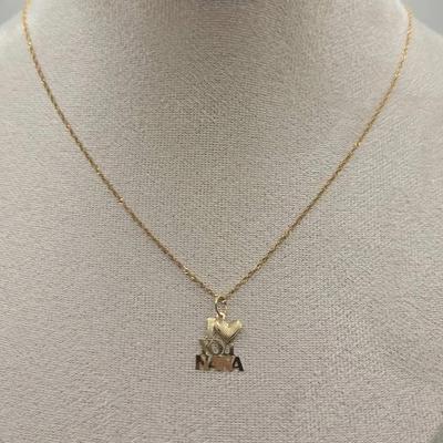 14k Gold I Love You Nana Necklace