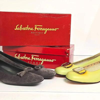 Salvatore Ferragamo New in Box Block Heels (2) - Size 7, 7.5