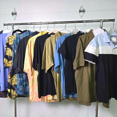 Burberry, Tommy Bahama & More Men’s Short Sleeve Shirts - Size L-XL