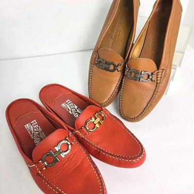 Salvatore Ferragamo Loafers (2 Pairs) - Size 7.5 