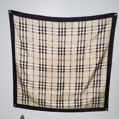 Authentic Burberry Classic Check Silk Scarf 