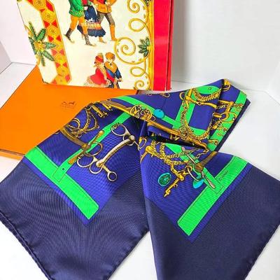 Authentic Hermes Silk Mors & Filets Scarf with Box