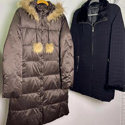 Via Spiga Fur Trim & Marc New York Coats (2) - Size XL