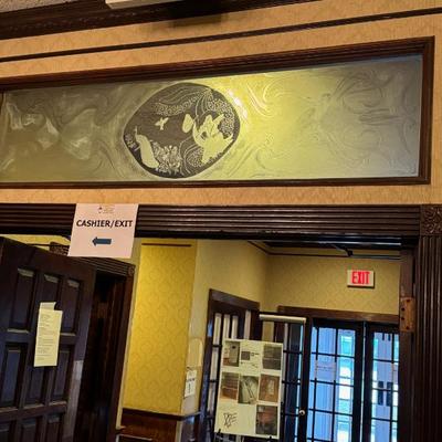 Sale Photo Thumbnail #4: Etched Glass Transom