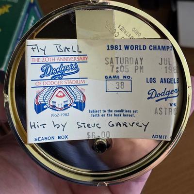 Game caught fly ball from Dodgers baseball game - hit by Steve Garvey