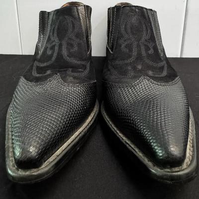 Nine West Black Leather Western Ankle Boots Women’s 8.5 M