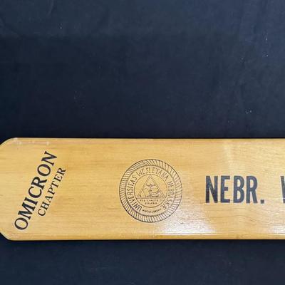 Omega Psi Phi Fraternity Wooden Paddle – Nebraska Wesleyan Chapter