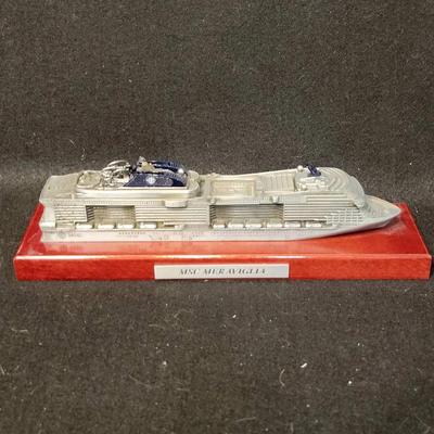 Official MSC Cruise Line Scale Model Ship Replica-MERAVIGLIA by Pazzaglia-Made in Italy
