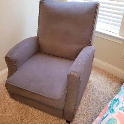 Recliner with Brass Tacks (needs to be reupholstered)