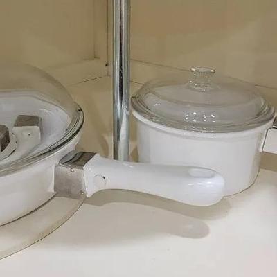 Nouveau by Princess House Skillet and Saucepan with Lids & 2 Extra Handles