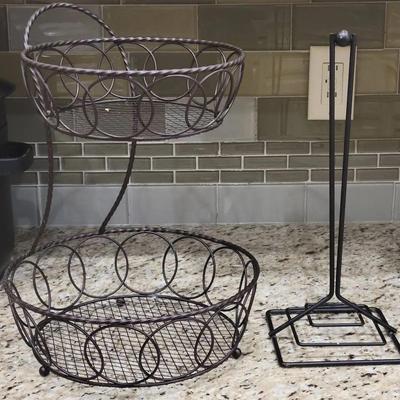 2-tier Fruit Basket, Paper Towel Holder