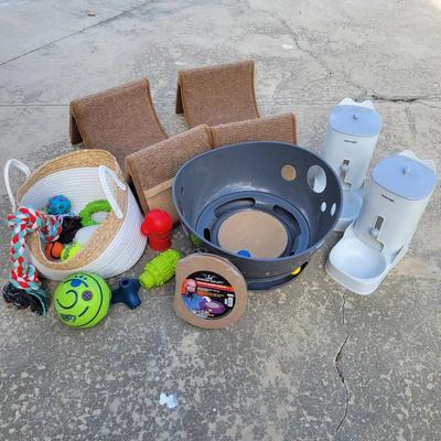 Assorted Pet Toys, Feeders, Etc